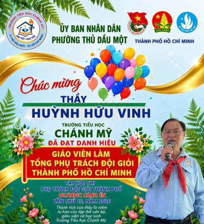 CHÚC MỪNG THÀNH TÍCH XUẤT SẮC - Thầy HUỲNH HỮU VINH