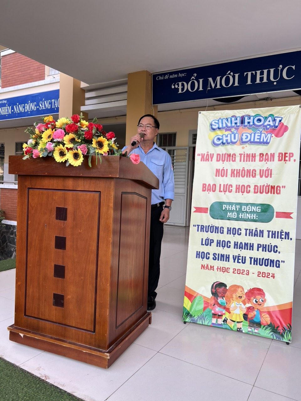 LIÊN ĐỘI TIỂU HỌC CHÁNH MỸ TỔ CHỨC SINH HOẠT CHỦ ĐIỂM          “XÂY DỰNG TÌNH BẠN ĐẸP – NÓI KHÔNG VỚI BẠO LỰC HỌC ĐƯỜNG” “TRƯỜNG HỌC THÂN THIỆN- LỚP HỌC HẠNH PHÚC- HỌC SINH YÊU THƯƠNG”  NĂM HỌC 2023 -2024