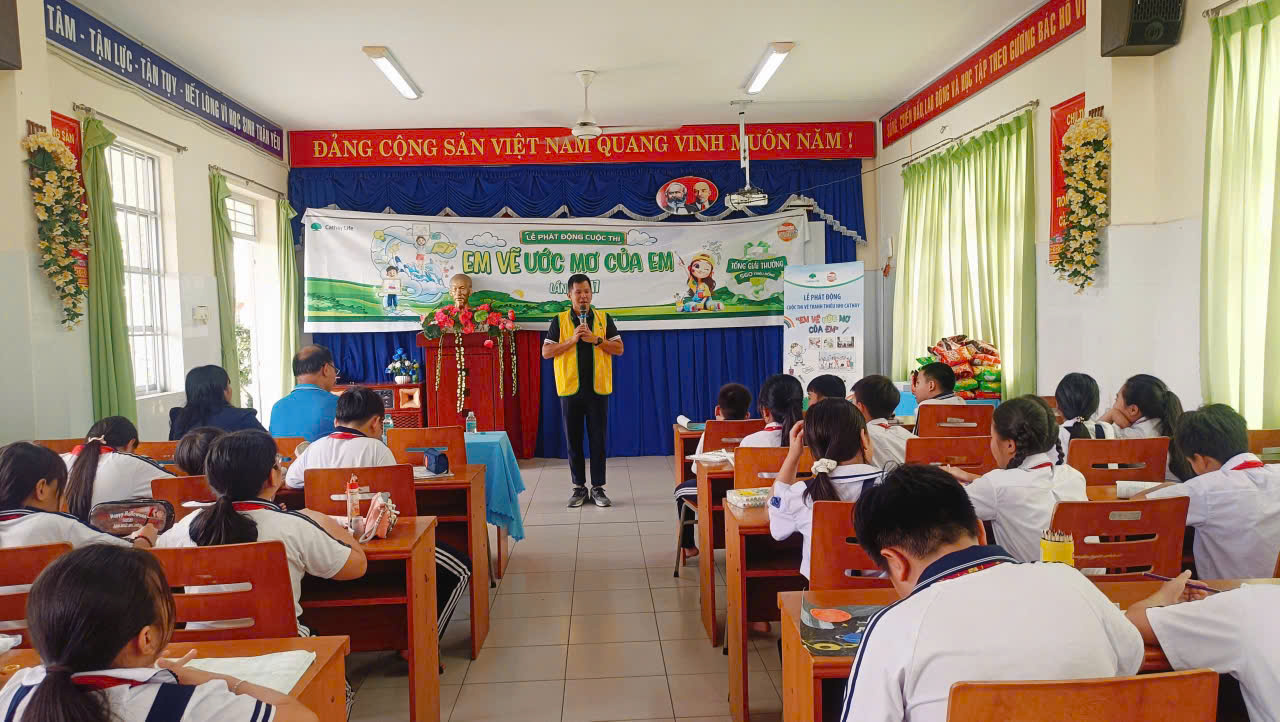 LIÊN ĐỘI TIỂU HỌC CHÁNH MỸ PHỐI HỢP CÙNG CÔNG TY  CATTHAY LIFE  TỔ CHỨC PHÁT ĐỘNG  CUỘC THI VẼ TRANH :”Em vẽ  Ước Mơ" lần thứ 17