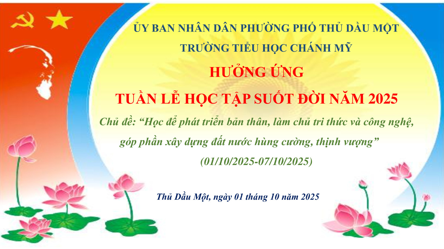 TỔ CHỨC PHÁT ĐỘNG TUẦN LỄ HƯỞNG ỨNG HỌC TẬP SUỐT ĐỜI